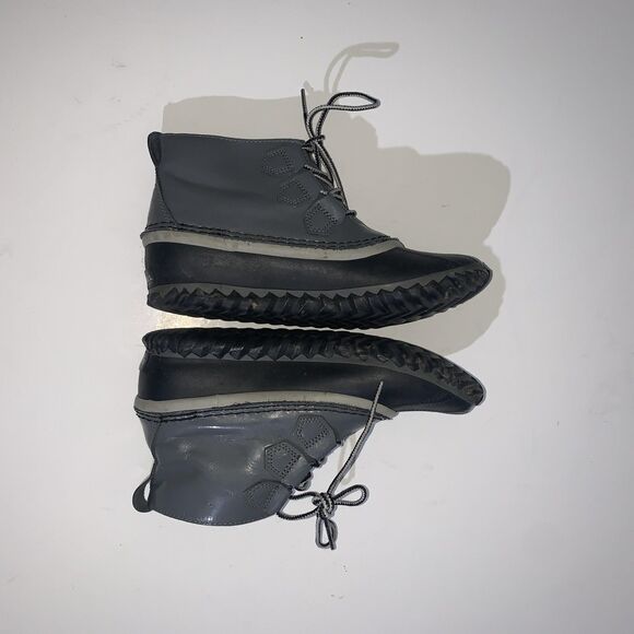 Sorel Out N About Duck Boots Womens Size 6 Gray Black Waterproof Rain Snow - Picture 7 of 9